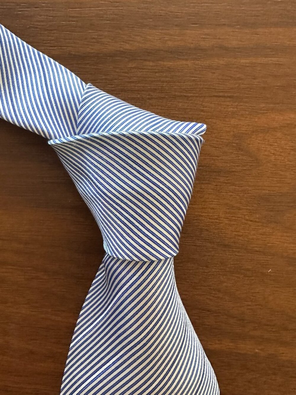 Stefano Ricci Navy White Pinstripe Silk Tie